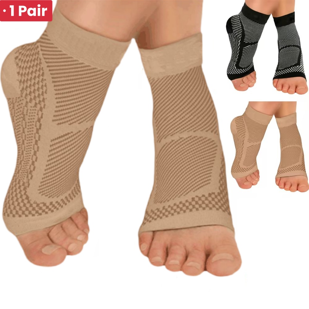 Ankle Brace Sock - 1 par esportes tornozelo suporte cinta