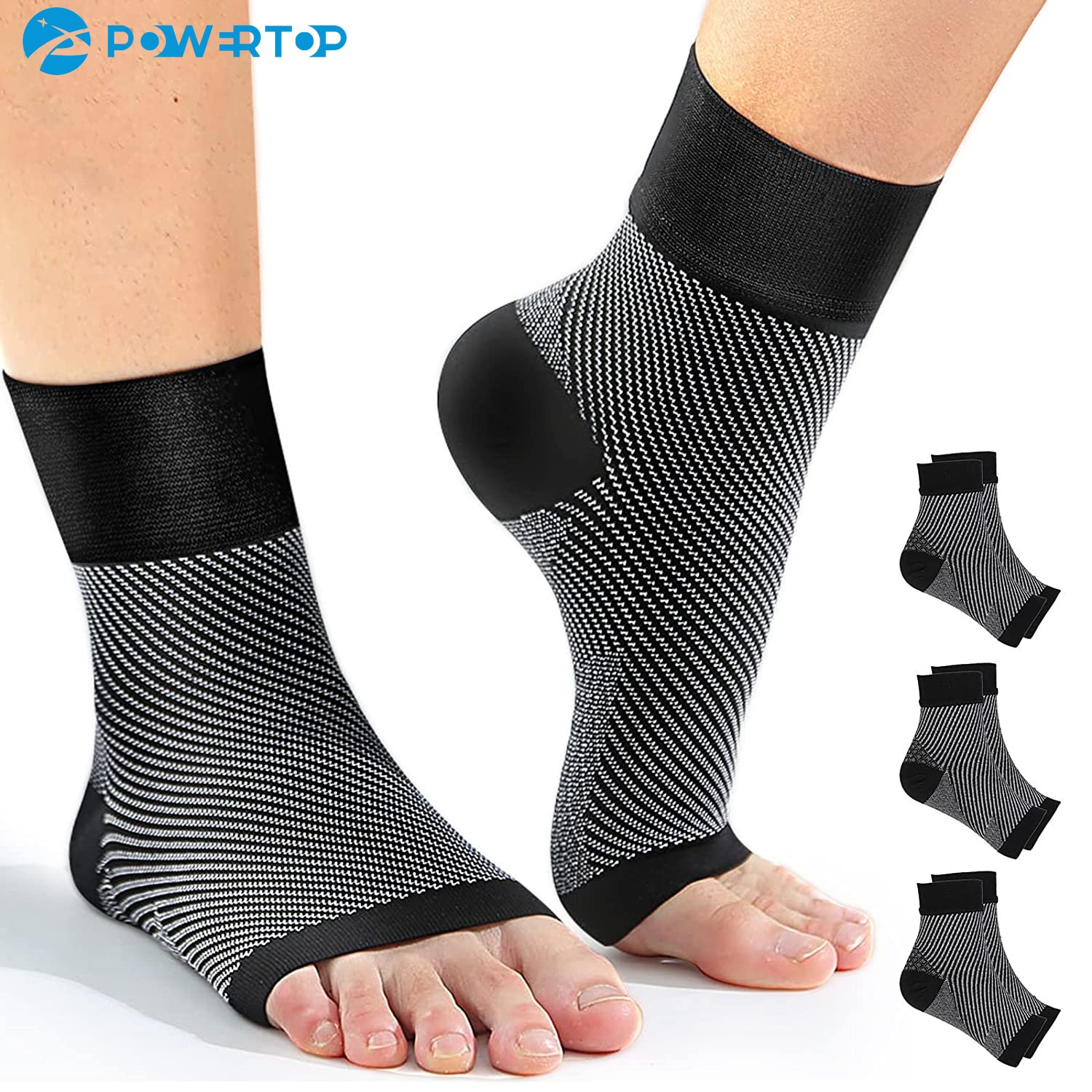 1 par de meias de compressão p - Ankle Brace Sock avaliação e preço