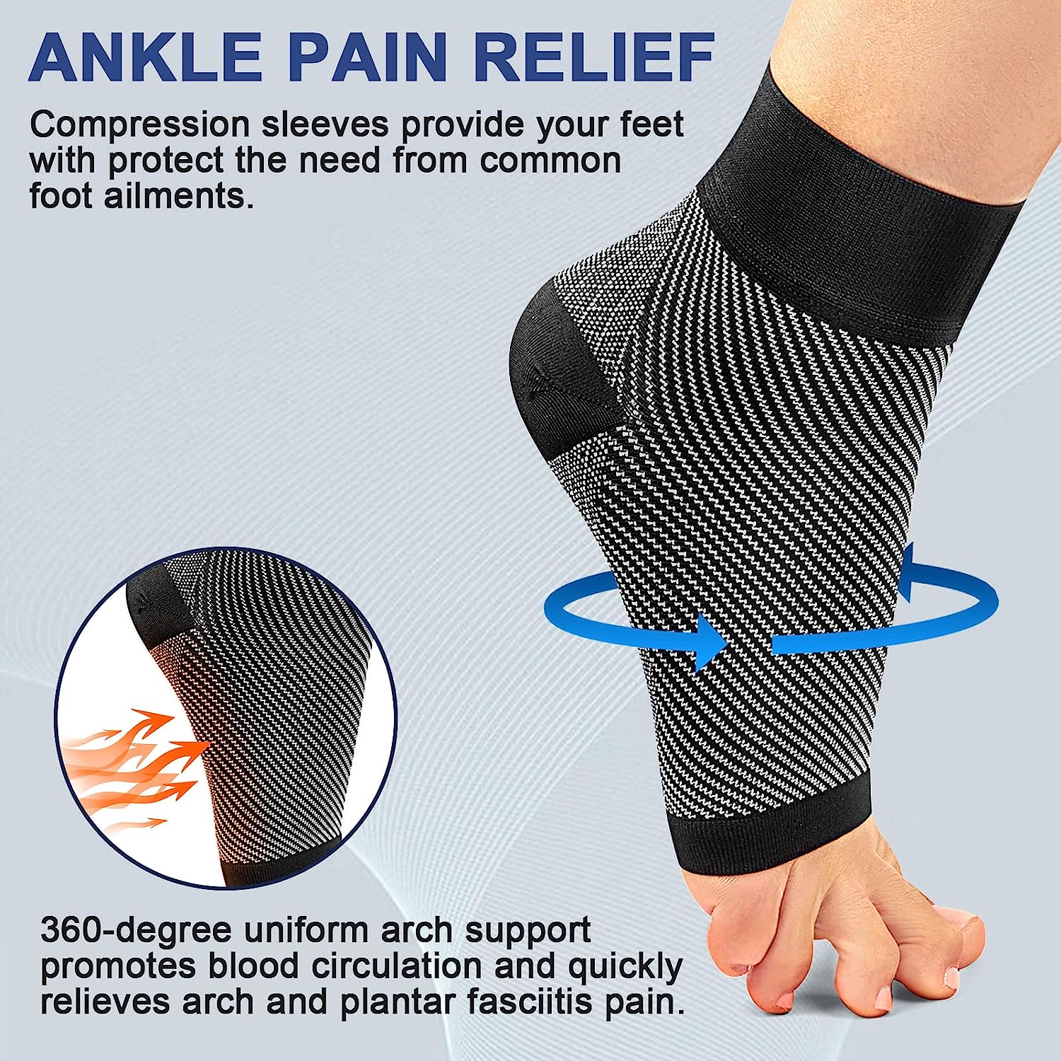1 par de meias de compressão p - Ankle Brace Sock avaliação e preço