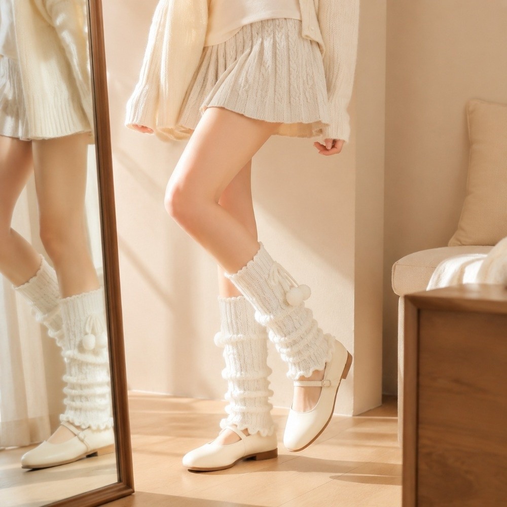 Polainas de Tricô com Padrão T - Boot Sock Slouchy avaliação e preço