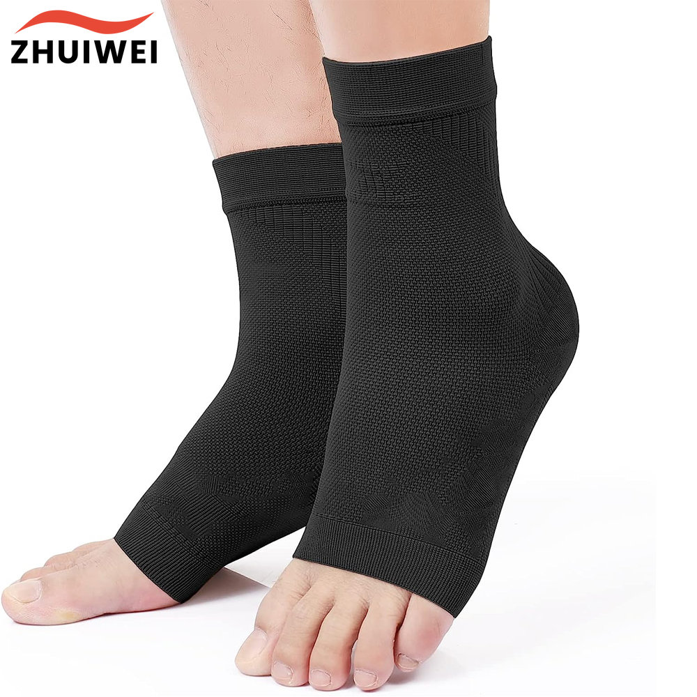 1 par de manga de suporte de c - Ankle Brace Sock avaliação e preço
