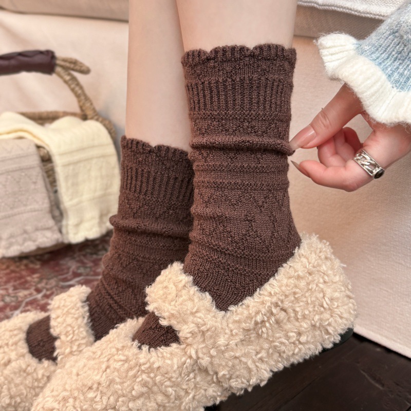 1 Par de Meias de Lã Grossas e - Boot Sock Slouchy avaliação e preço