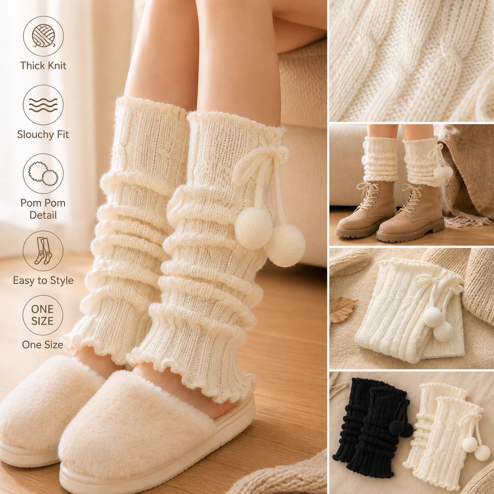 Aquecedores de Pernas de Tricô - Boot Sock Slouchy avaliação e preço